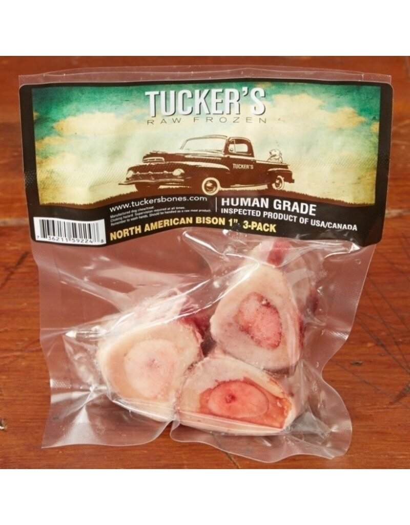 Tucker's Tucker's Raw Frozen 1inch 3 Pack Bison Bones For Dogs