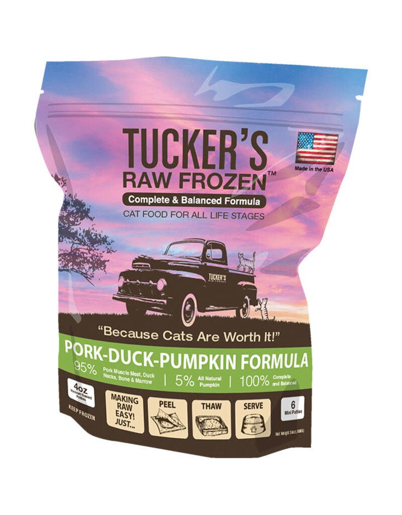 Tucker's Pork, Duck & Pumpkin Raw Frozen Cat Food 24oz