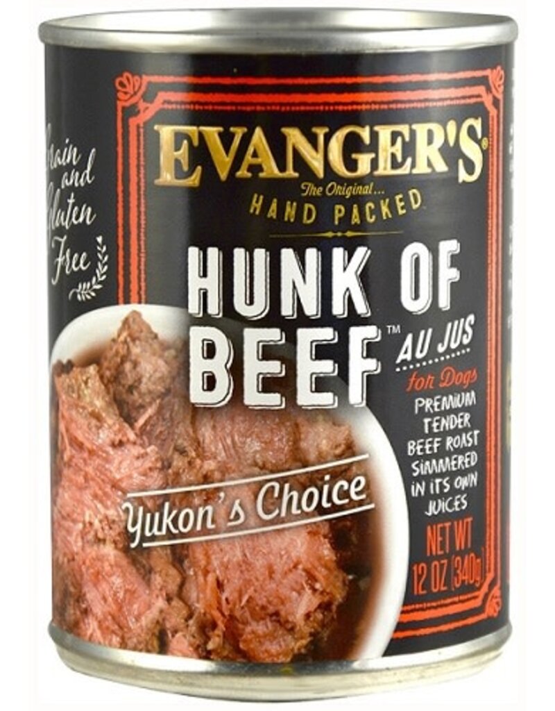 Evanger's Evanger's Hand Packed Grain Free Hunk of Beef Canned Dog Food 12oz