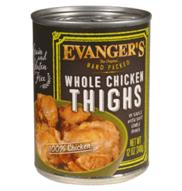 Evanger's Evanger's Hand-Packed Whole Chicken Thighs Canned Dog Food 11 oz