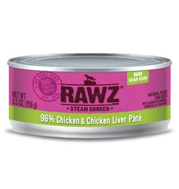 Rawz RAWZ 96% Chicken & Chicken Liver Pate Canned Cat Food 5.5oz