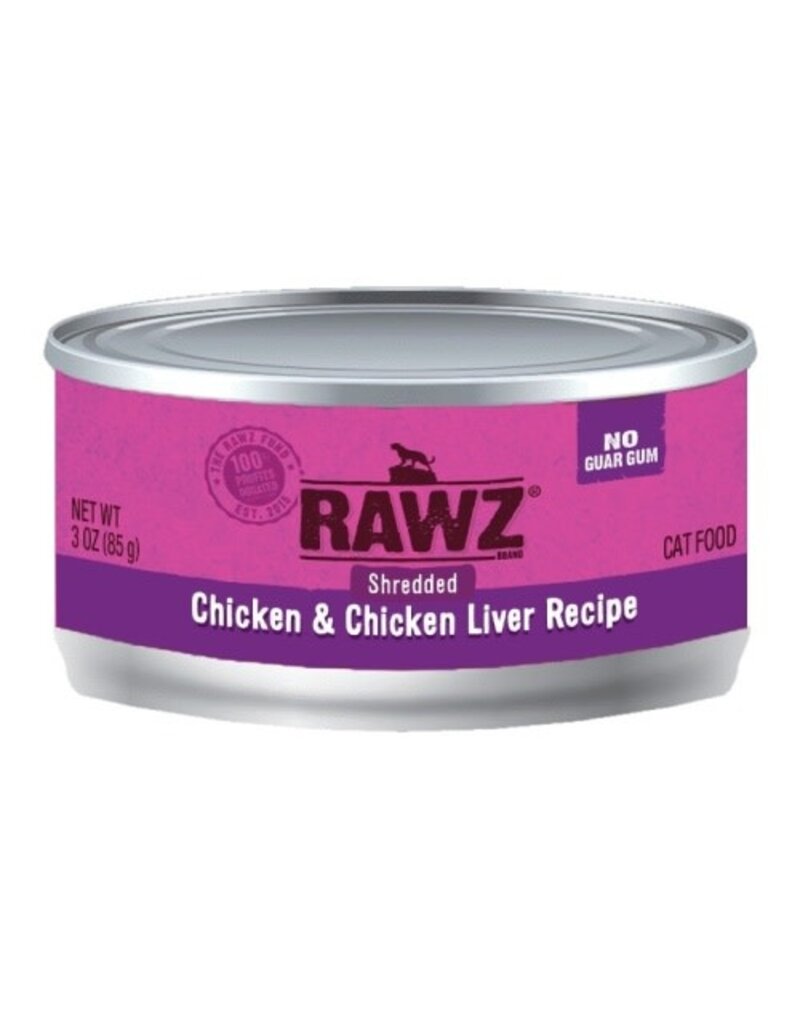 Rawz Rawz Shredded Chicken & Chicken Liver Recipe Canned Cat Food 3oz