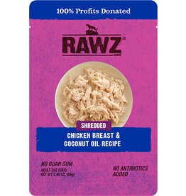 Rawz Rawz Shredded Chicken Breast & Coconut Oil Wet Cat Food 2.46oz