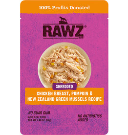 Rawz Rawz Shredded Chicken Breast, Pumpkin & New Zealand Mussels Wet Cat Food 2.46oz