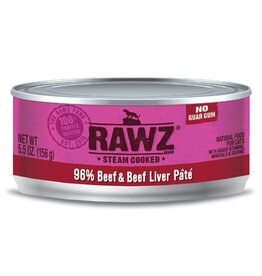Rawz RAWZ 96% Beef and Beef Liver Pate Canned Cat Food 5.5oz
