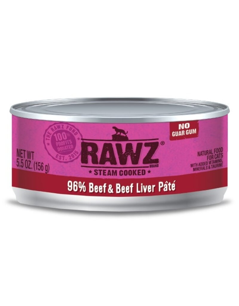 Rawz Rawz 96% Beef & Beef Liver Pate Canned Cat Food 5.5oz