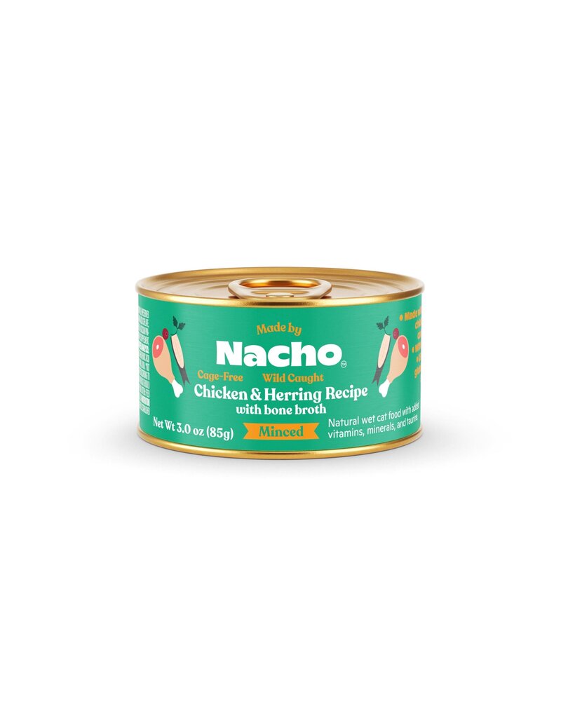 Nacho Made By Nacho Chicken & Wild Herring Minced with Bone Broth Cat 24 / 3 oz