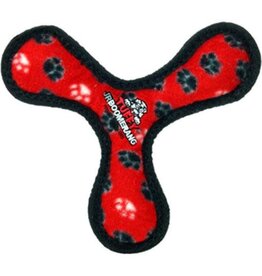 Tuffy's VIP Tuffy Jr. Bowmerang Red Paws Dog Toy