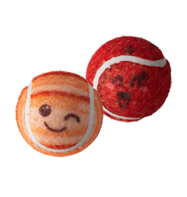 Snugarooz Snugarooz Behind Mars Squeaky Tennis Balls Red 2 pack