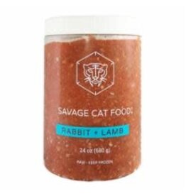 Savage Cat SAVAGE CAT FROZEN RABBIT LARGE 24OZ TUB