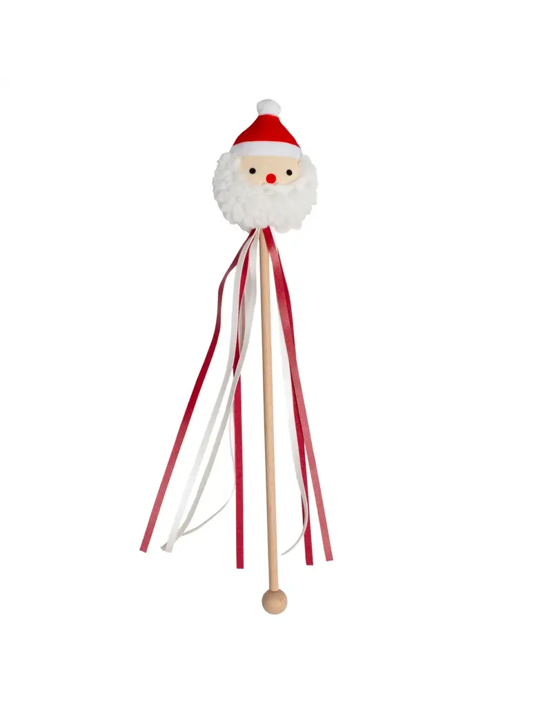 Pearhead Holiday Santa Cat Christmas Teaser Wand Toy