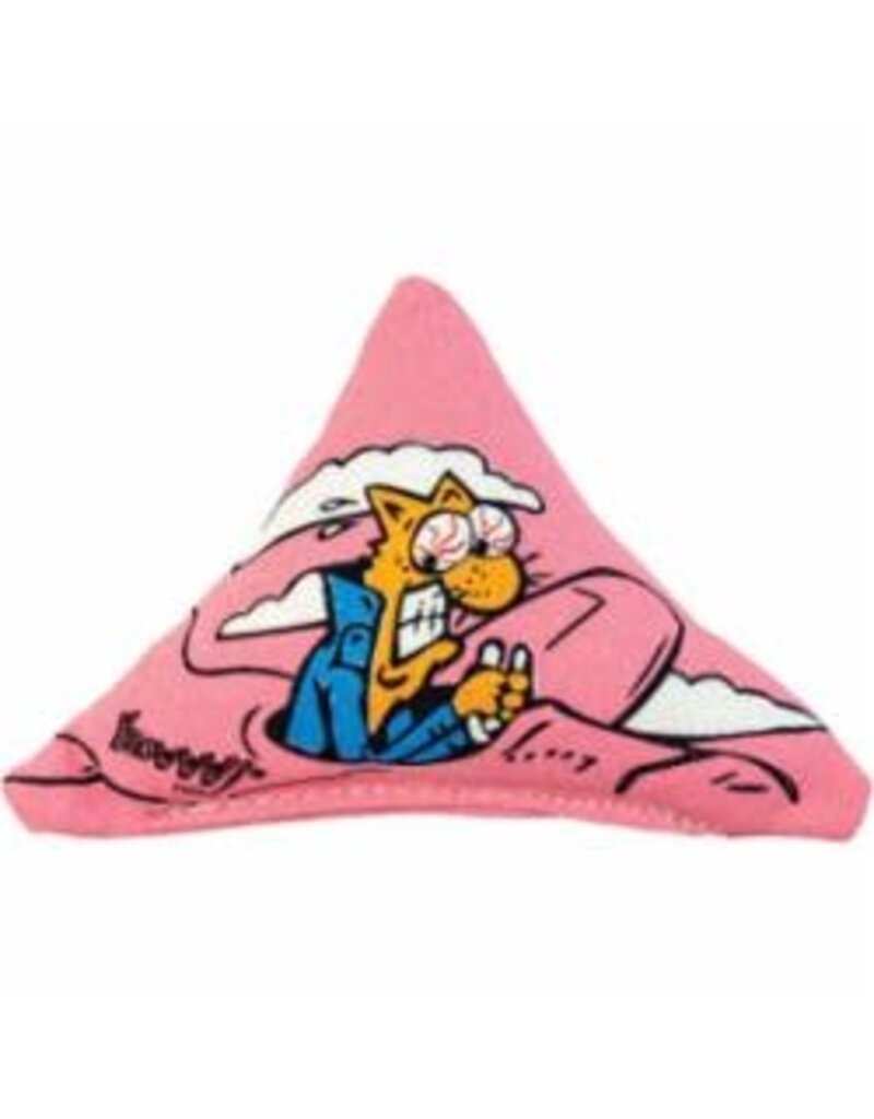 Yeowww Yeowww! Catnip Purr-Muda Triangle Pink Catnip Cat Toy