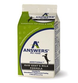 Answers Answers Additional Raw Goat Milk 1 Pint for Cats & Dogs