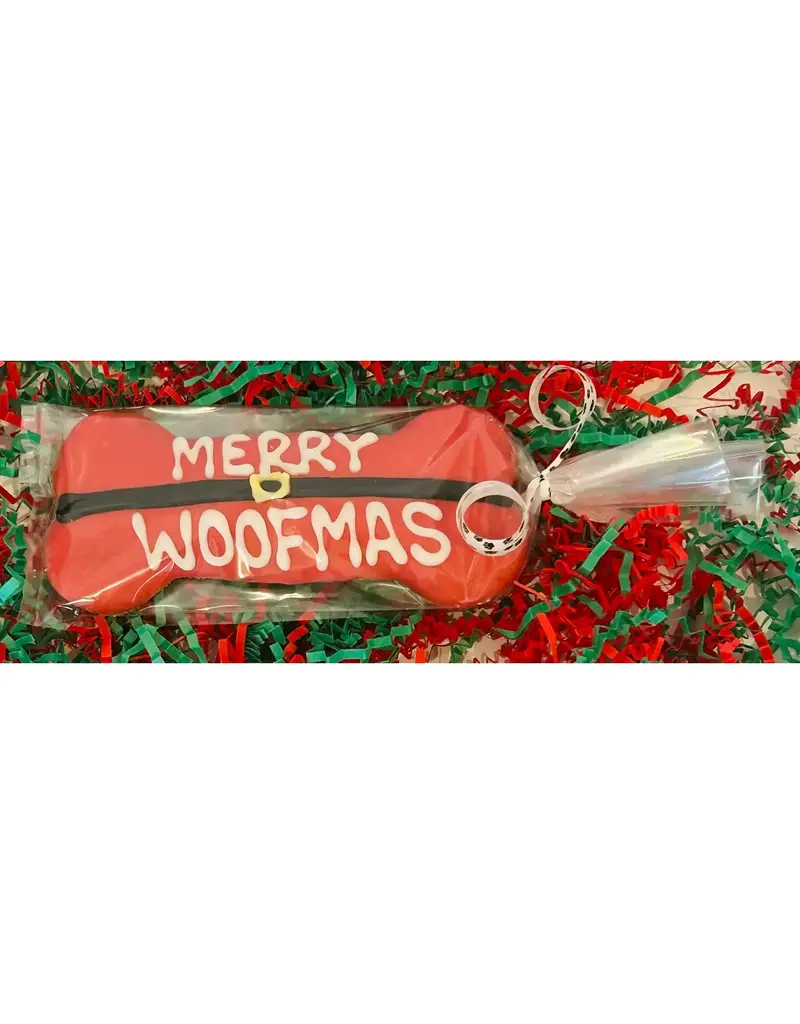 Delco Dog Co Bagged & Bowed Merry Woofmas 6" Bone