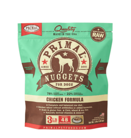 Primal Primal Chicken Formula Nuggets Grain-Free Raw Freeze-Dried Dog Food 3 LB