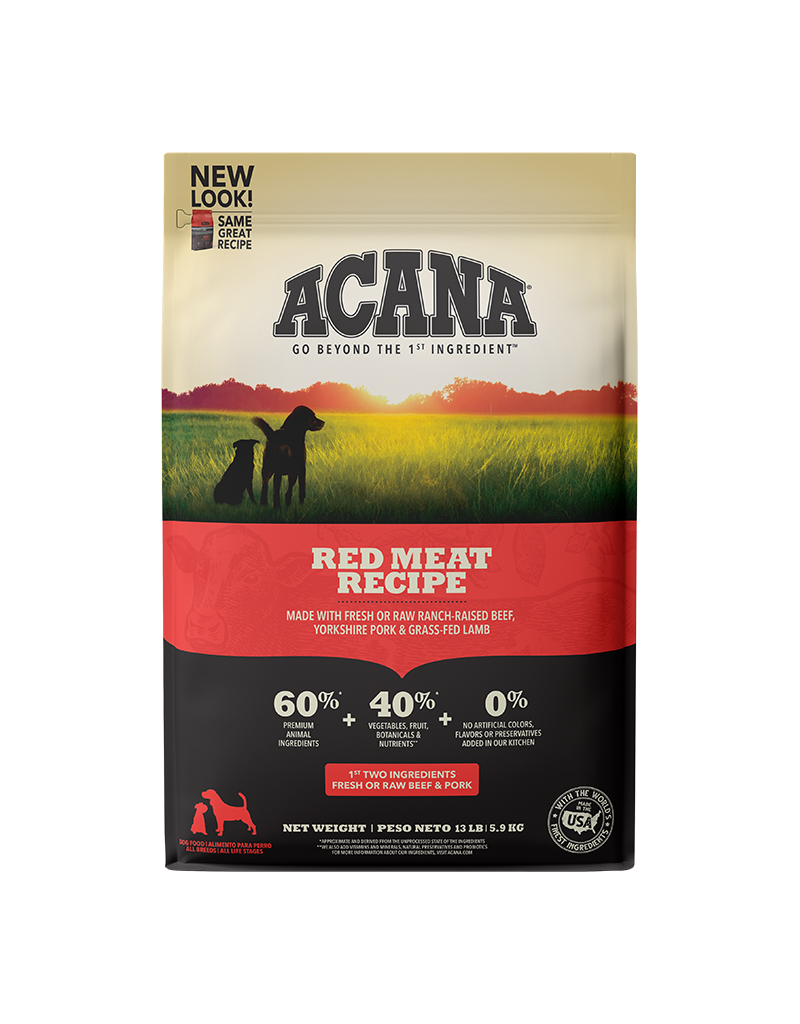 Acana Acana Heritage Red Meat / Angus Beef, Yorkshire Pork & Grass-Fed Suffolk Lamb Formula Grain-Free Dry Dog Food 13 LB