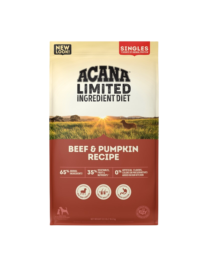 Acana Acana Singles Limited Ingredient Beef & Pumpkin Dog Food 22.5LB