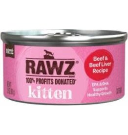 Rawz Rawz Beef & Beef Liver Pate Canned Kitten Food 2.8oz