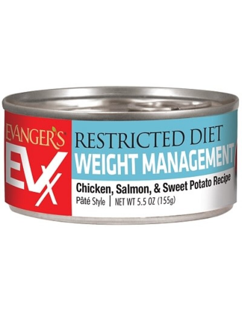 Evanger's Evangers EVX Cat 5.5oz/24 Weight Managment Chicken Salmon Sweet Potato Pate