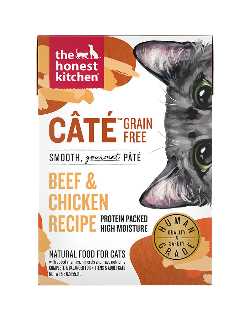 Honest Kitchen The Honest Kitchen Cate Grain Free Beef & Chicken Recipe Pate Wet Cat Food 5.5oz
