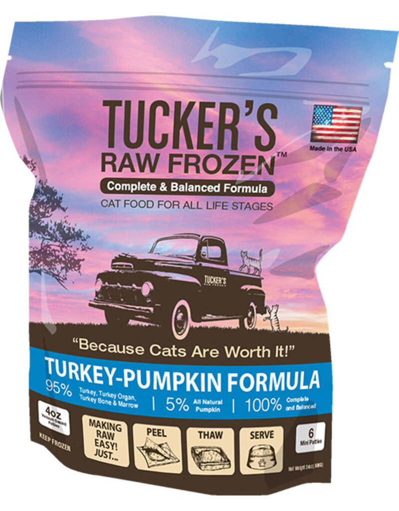 Tucker's Frozen Turkey & Pumpkin Raw Cat Food 24oz