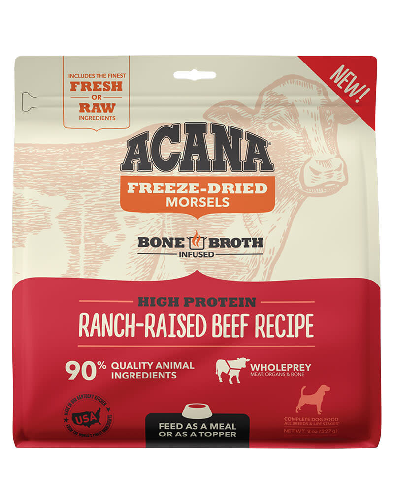 Acana ACANA DOG GRAIN FREE FREEZE DRIED MORSELS BEEF 8OZ