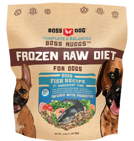 Boss Dog Brands Boss Dog frozen complete raw fish diet nuggets 3lb/6