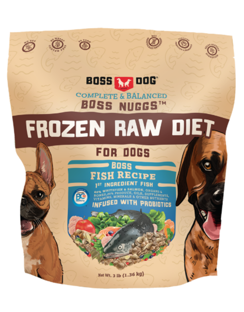 Boss Dog Brands BOSS DOG FRZN COMPLETE RAW FISH DIET NUGGS 3Lb/6