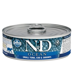 Farmina N&D CAT OCEAN GRAIN FREE TUNA, COD & SHRIMP 2.46OZ 24CT