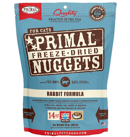 Primal Primal Freeze Dried Raw Rabbit Formula Nuggets Cat Food 14oz