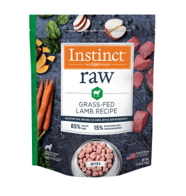 Nature's Variety Instinct Frozen Raw Bites GF Grass-Fed Lamb Recipe Dog Food 2.7 lb