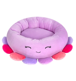 Squishmallows Squishmallows Beula the Octopus Plush Bolster Pet Bed Purple 30"