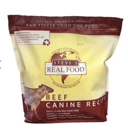 Steve's Real Food Freeze Dried Raw Beef Nuggets For Dogs 1.25LB