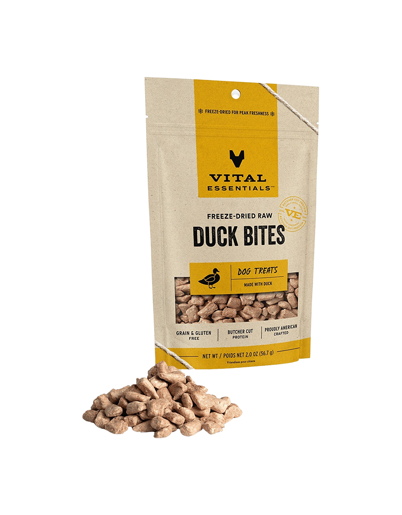 Vital Essentials Vital Essentials Freeze-Dried Duck Bites Dog Treats 2oz