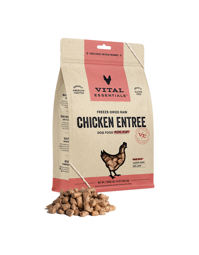 Vital Essentials Vital Essentials Freeze-Dried Chicken Entree Dog Food 14OZ