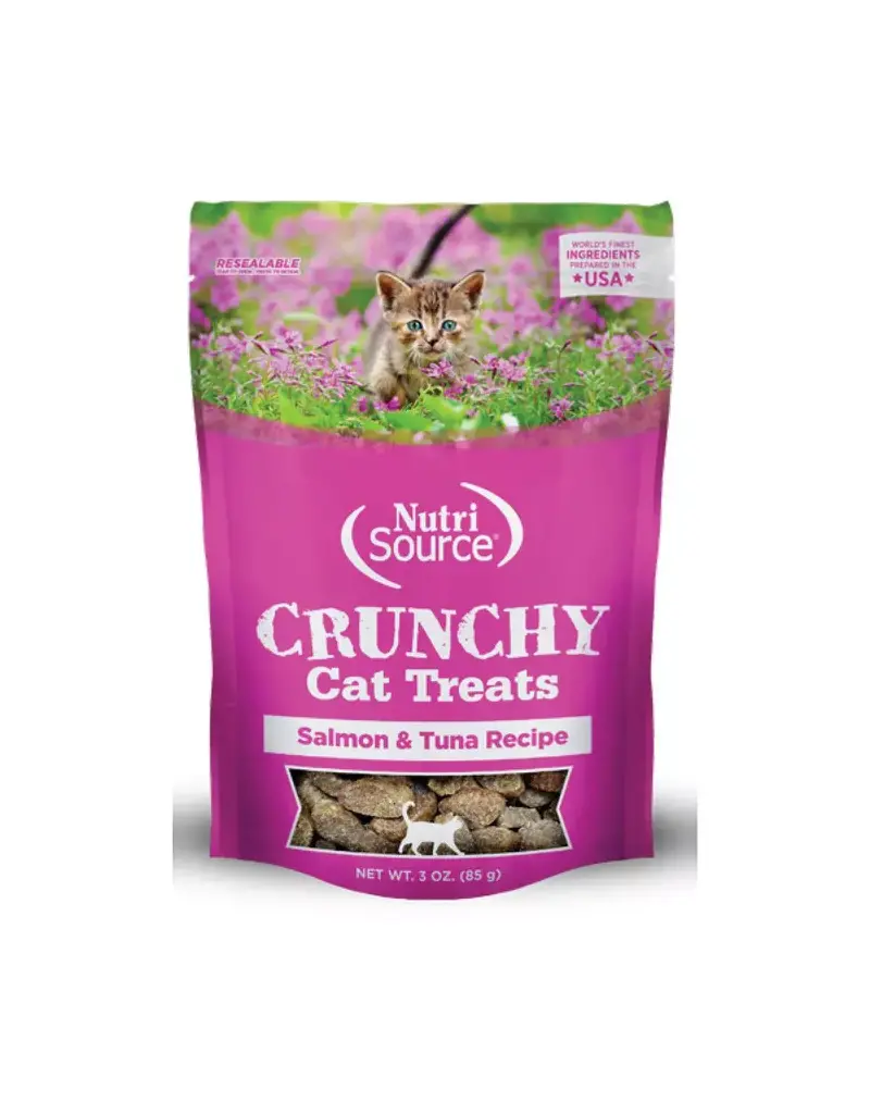 Nutrisource NUTRISOURCE CAT CRUNCHY TREAT SALMON & TUNA 3OZ