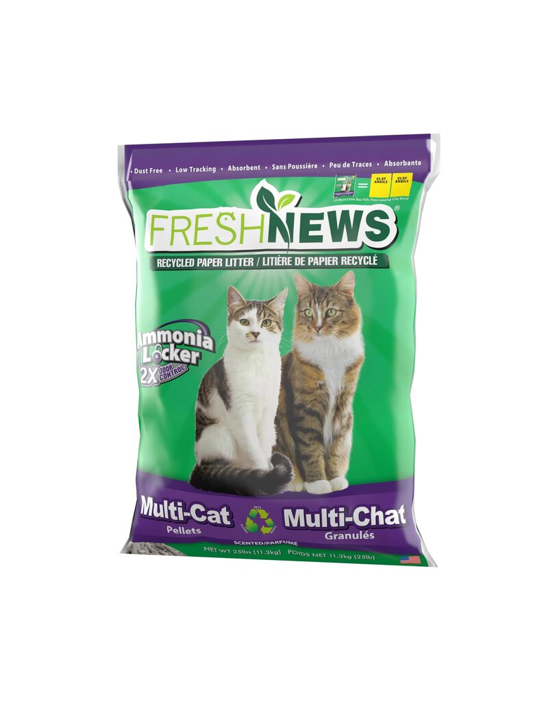 Fresh News Fresh News Multi-Cat Scented Paper Cat Litter 25 lb