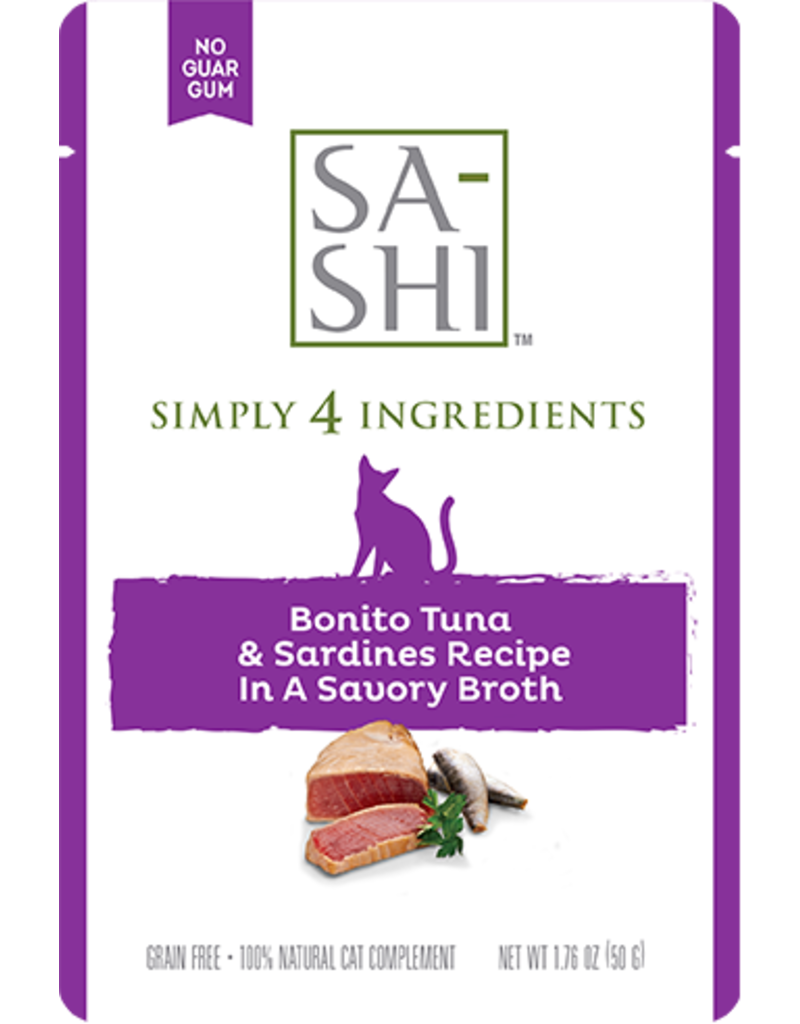 Sa- Shi Rawz Sa-Shi Bonito Tuna & Sardines Wet Cat Food Compliment 1.76oz