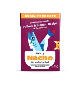 Nacho Made By Nacho Grain Free Pate Pollock & Salmon in Bone Broth Cat 12 / 6.4 oz
