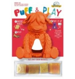 Yeti Dog Chew Puff & Play Hangry Yak (Orange)