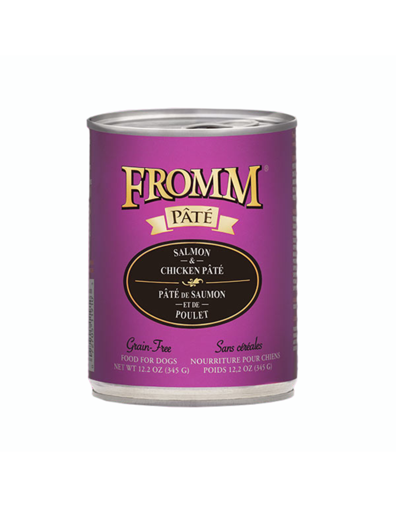 Fromm Fromm Gold Grain-Free Salmon and Chicken Pate Canned Dog Food 12.2 oz - Single