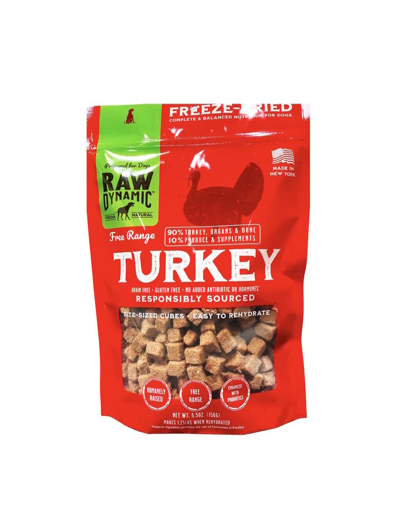 Raw Dynamic Raw Dynamic Freeze Dried Raw Turkey Recipe Dog Food 5.5oz