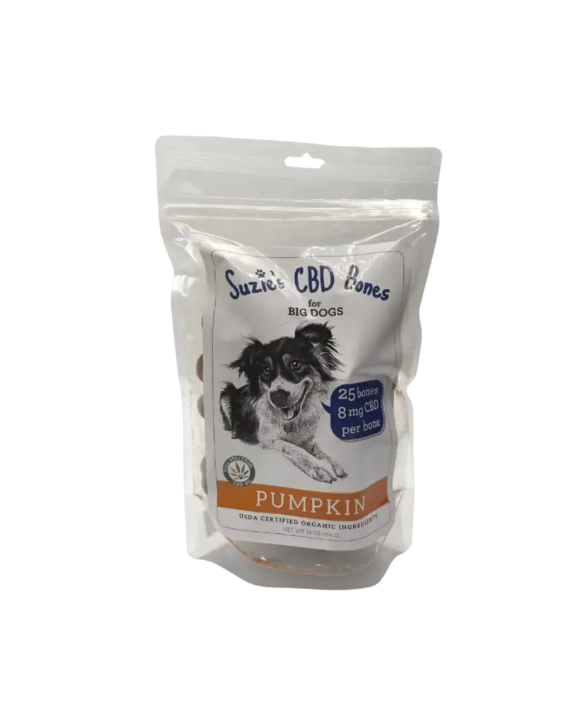 Suzie's CBD Suzie's CBD Bones Pumpkin Recipe For Big Dogs 8mg 25 Count