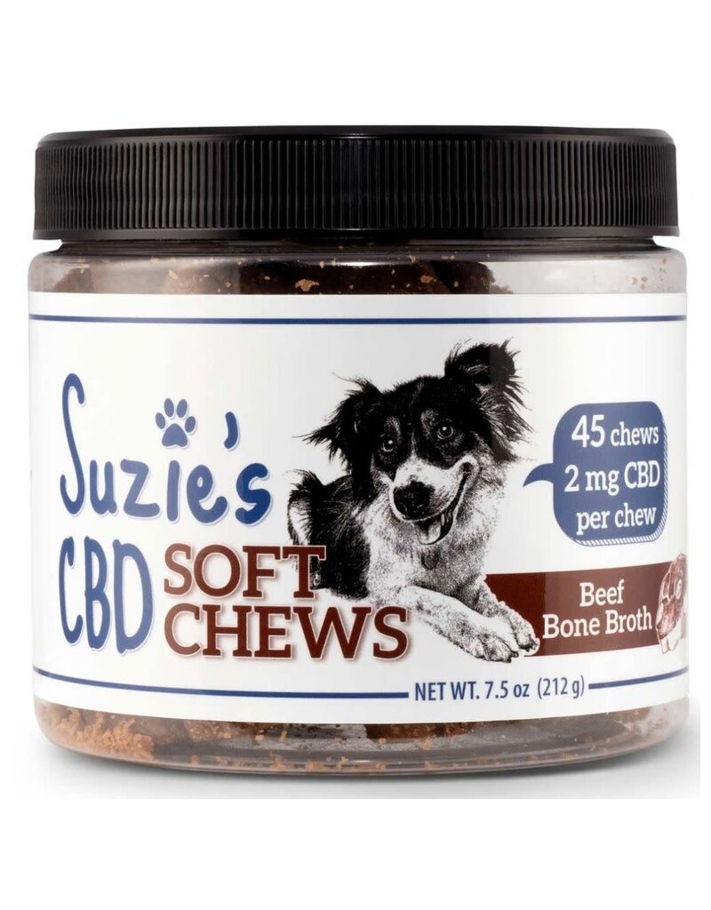 Suzie's CBD Suzie's CBD Soft Chews Beef Bone Broth Recipe For Dogs 2mg 45 Count