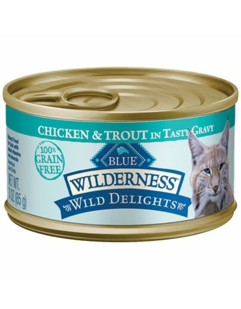 Blue Buffalo Blue Buffalo Wilderness Wild Delights Chicken & Trout in Gravy Canned Adult Cat 3 oz