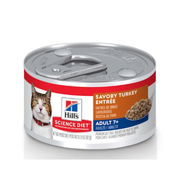 Hill's Science Hill's Science Diet Savory Turkey Entree Adult 7+ Premium Cat Food - 2.9 oz (10812)