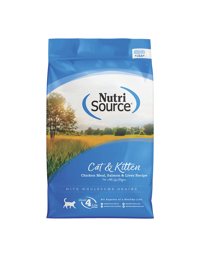 Nutrisource NutriSource Chicken Meal, Salmon & Liver Cat & Kitten Food 4LB