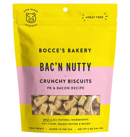 Bocce's Bakery Bocce's Bakery Bac'n Nutty Peanut Butter & Bacon Dog Biscuits 5oz