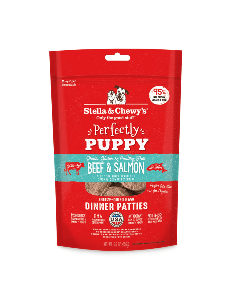 Stella & Chewy's Stella & Chewy's Freeze Dried Raw Perfectly Puppy Beef & Salmon Dinner Patties For Puppies 5.5oz