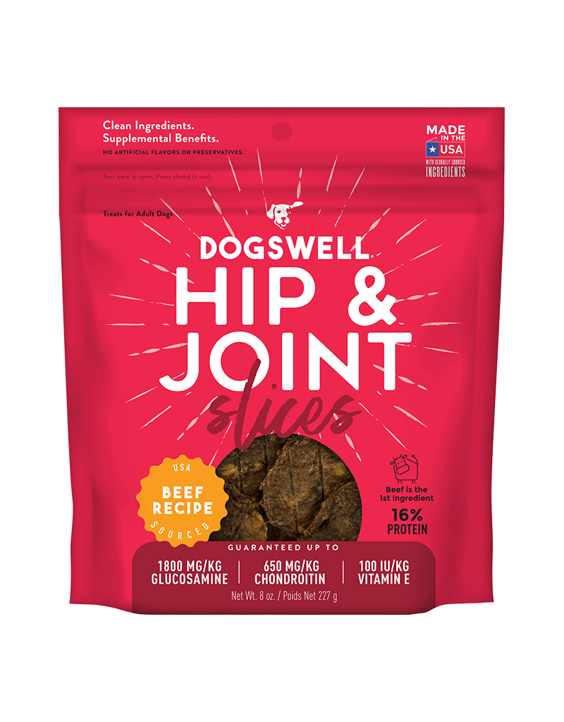 Dogswell Dogswell Hip & Joint Slices Functional Beef Soft & Chewy Dog Treats, 8-oz bag